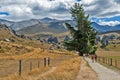 Tourists visiting Castle Hill in Southern Alps, Arthur's Pass, South Island of New Zealand